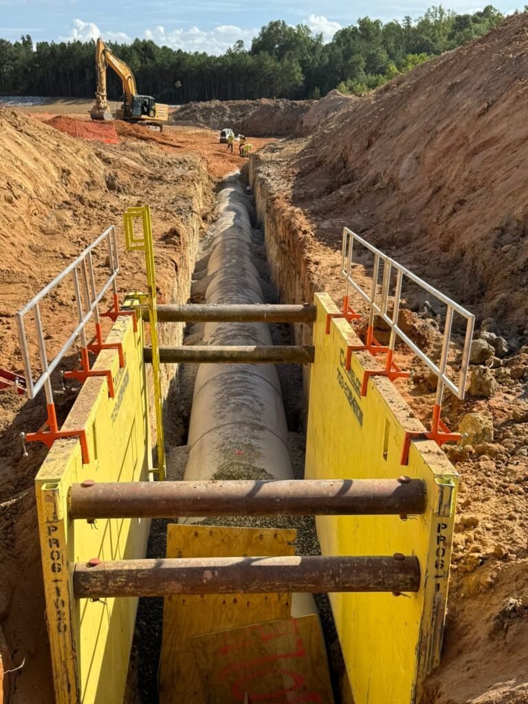 Roads and sewers construction